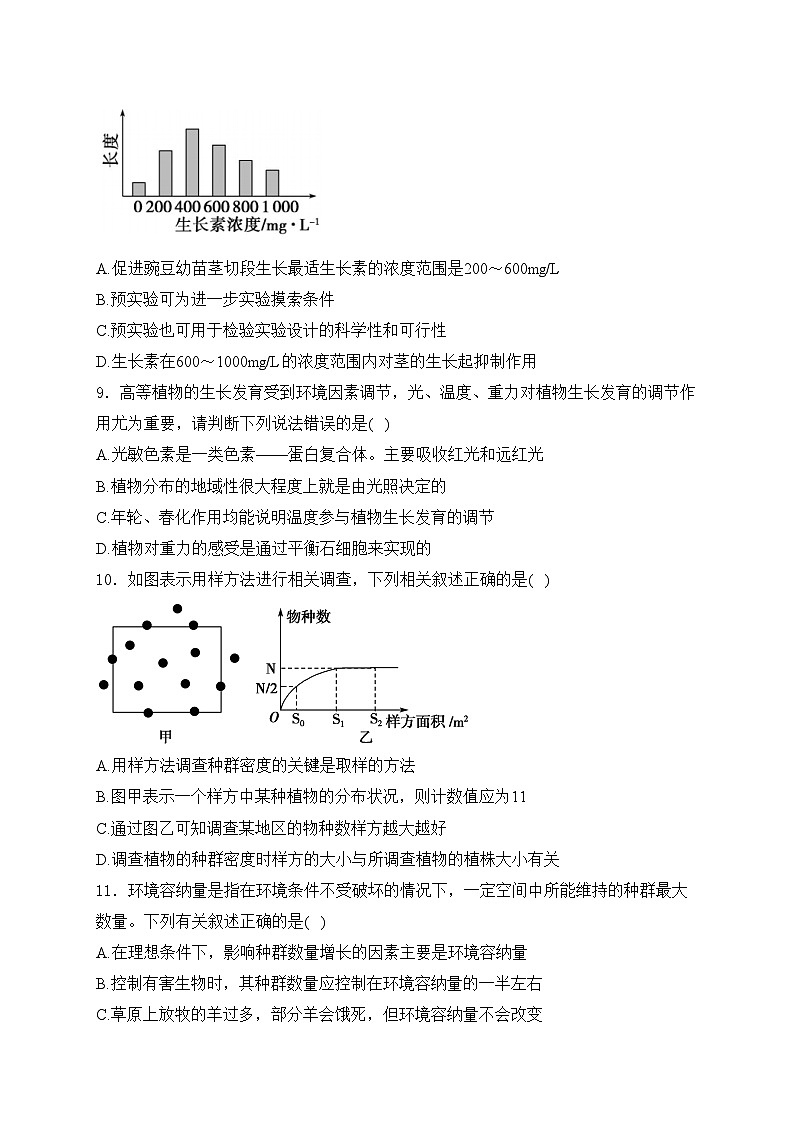 逊克县第一中学2023-2024学年高二下学期开学摸底考试生物试卷(含答案)03