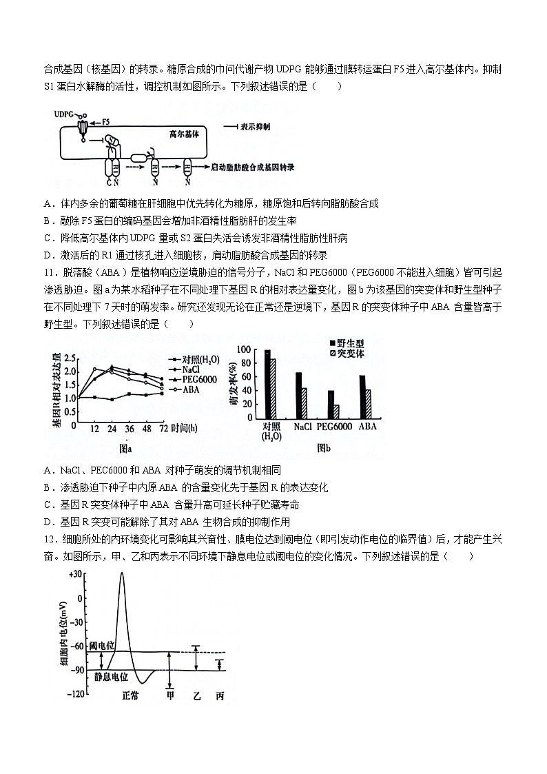 （网络+收集版）2024年新高考湖南生物高考真题文档版（含答案解析）03