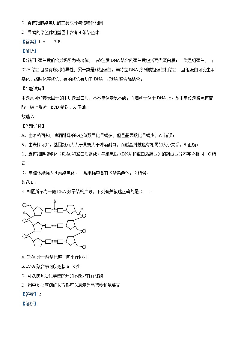 浙江省杭州市2023-2024学年高一下学期6月期末生物试题 Word版含解析第2页