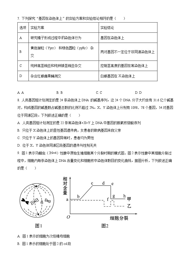 安徽省江南十校2023-2024学年高一下学期5月份模拟考试生物试题 Word版无答案第3页