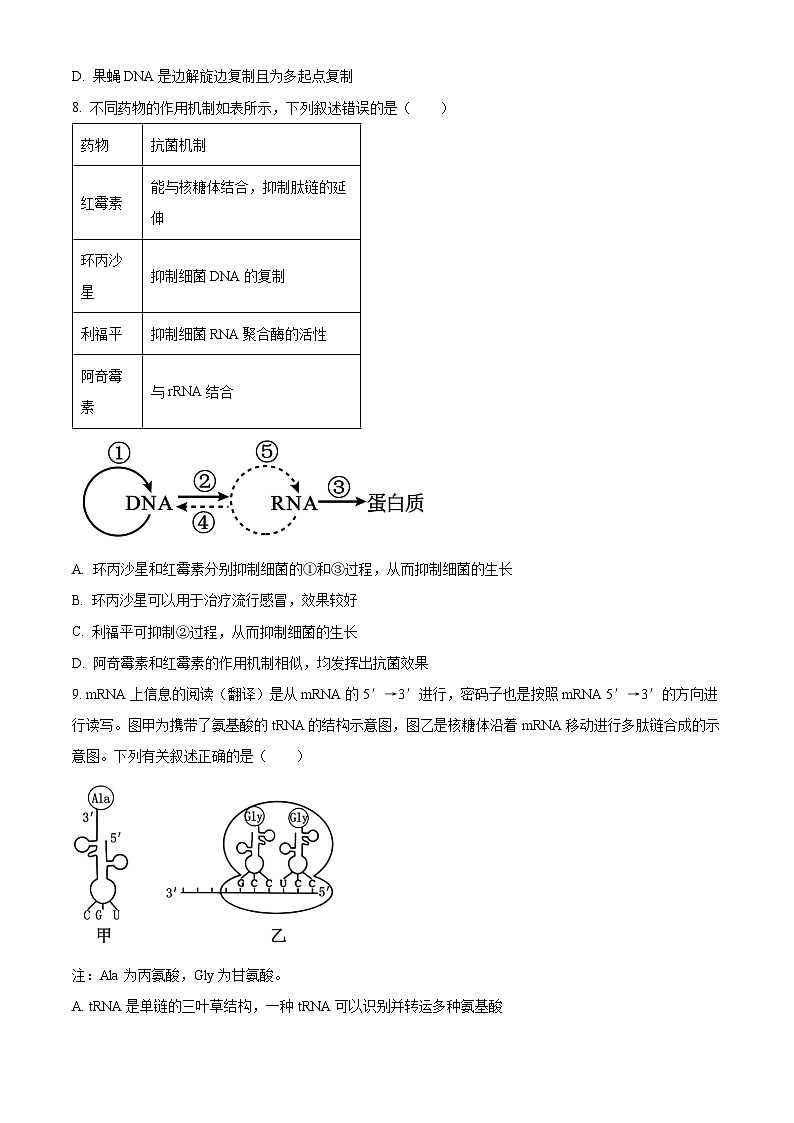 2024邯郸高一下学期6月期末考试生物含解析03