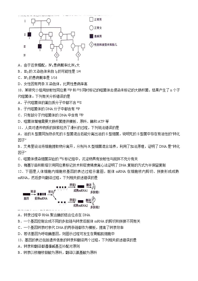 河南省三门峡市2023-2024学年高一下学期期末考试生物试题03