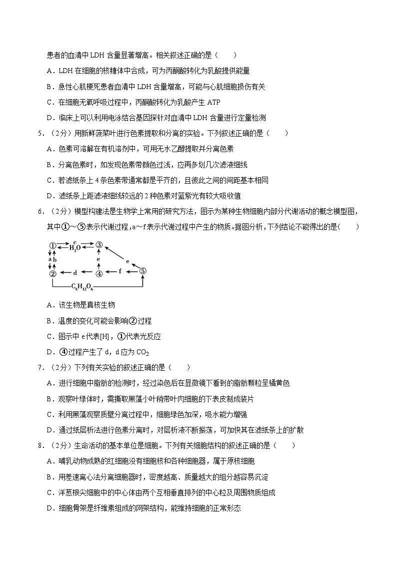 江苏省南京市金陵中学2023-2024学年高二下学期期末考试生物试卷02
