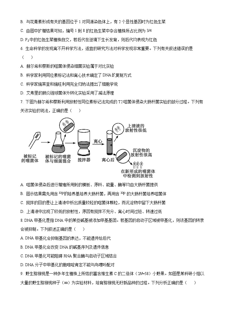 2024湖南省湖南省部分学校高一下学期7月期末生物试题含解析03