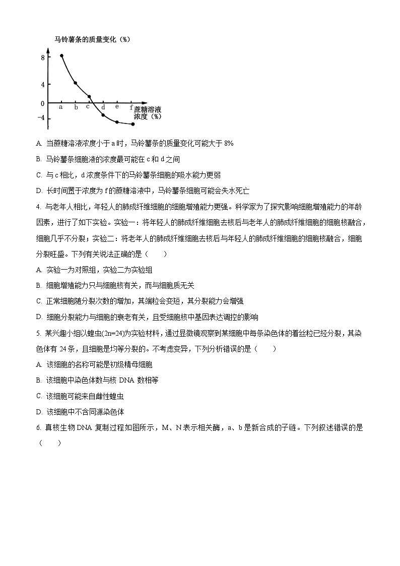 陕西省汉中市2023-2024学年高二下学期期末考试生物试题02