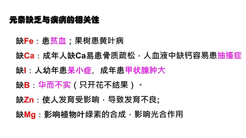 新人教版  高一 生物必修一  第二章 第一节  细胞中的元素和化合物  课件ppt第5页