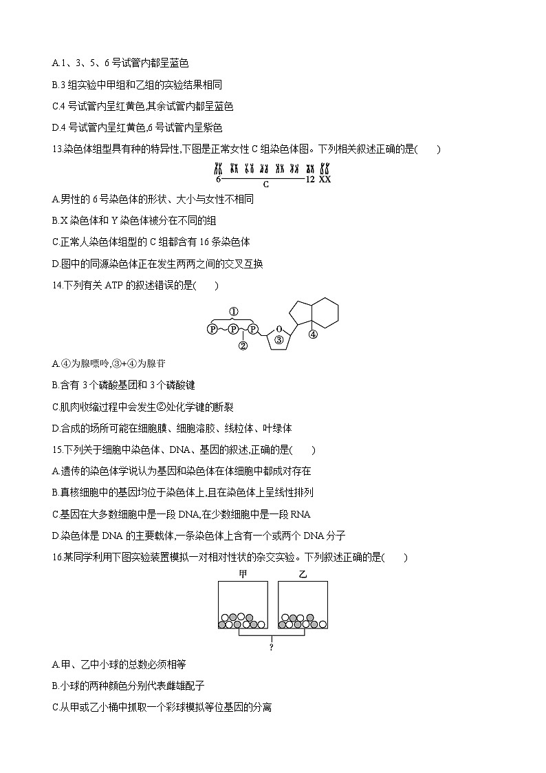 2023年浙江省高中学业水平考试模似（四）生物试卷03