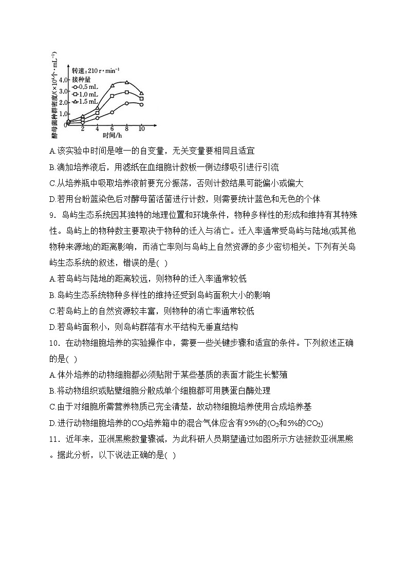 河北省邯郸市2023-2024学年高二下学期期末考试生物试卷(含答案)第3页