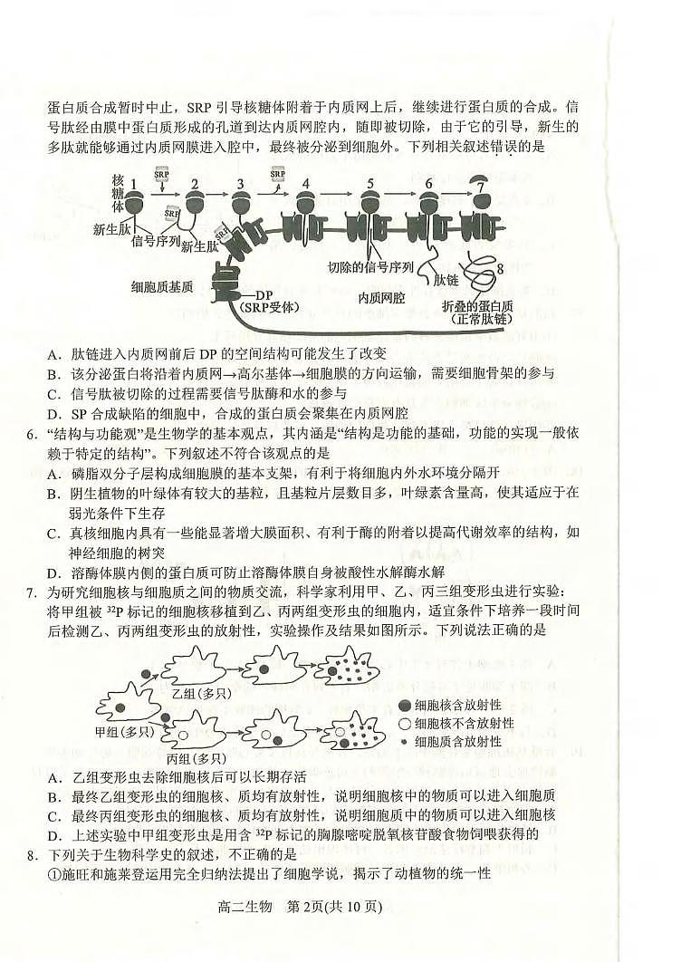 生物丨河南省南阳市2025届高三7月期末(终)质量评估生物试卷及答案02