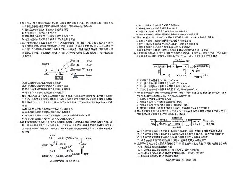 生物丨四川省九市2025届高三期末质量检测联考生物试卷及答案02
