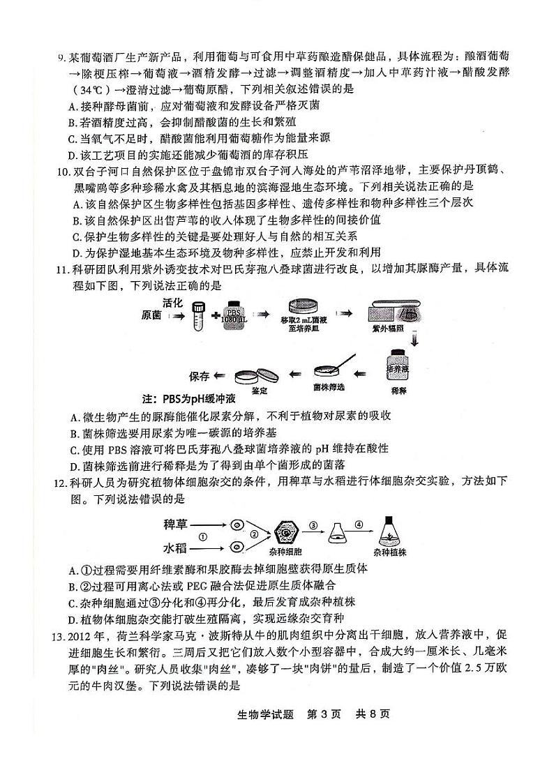 辽宁省部分高中2023-2024学年高二下学期7月期末生物试题03