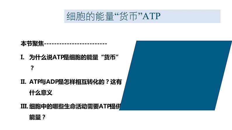 新人教版  高一 生物必修一  第五章 第二节  细胞的能量“货币”ATP  课件ppt02