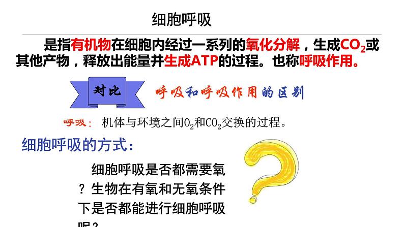 新人教版  高一 生物必修一  第五章 第三节 细胞呼吸的原理和应用  课件ppt03