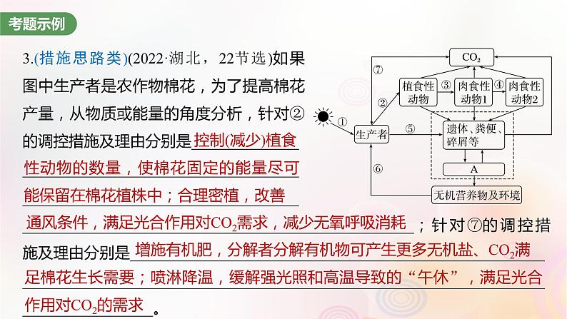 鲁湘辽新教材2024届高考生物一轮复习第九单元生物与环境长句表达五群体稳态中相关概念措施及意义分析课件第4页