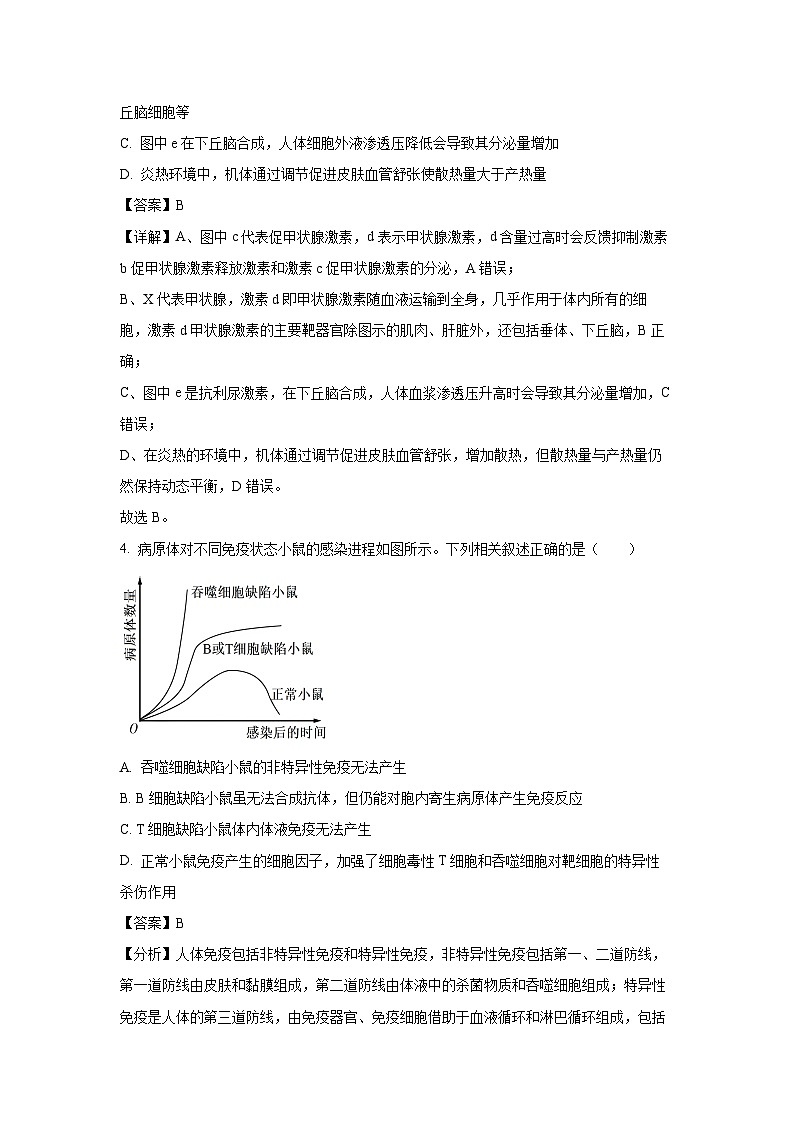 [生物][期末]陕西省西安市西安市部分学校联考2023-2024学年高二下学期6月期末试题(解析版)03