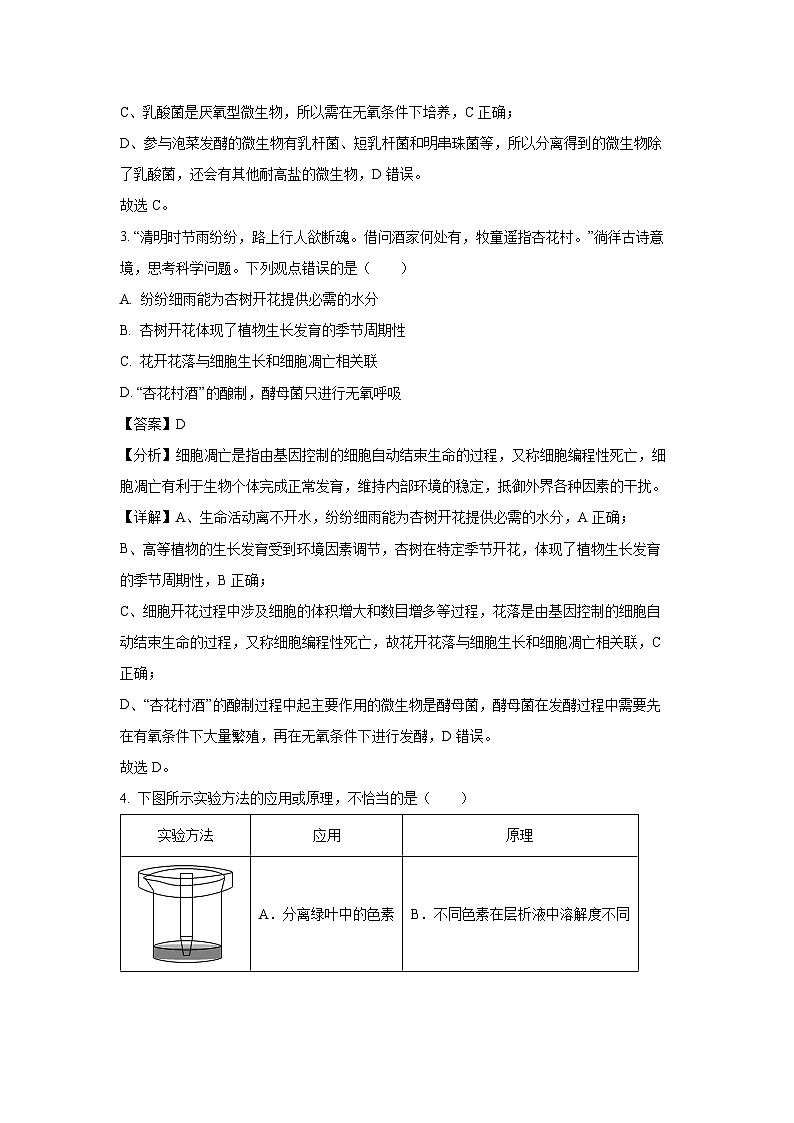 [生物][期末]四川省眉山市仁寿县铧强中学和眉天实验中学2023-2024学年高二下学期6月期末试题(解析版)第2页