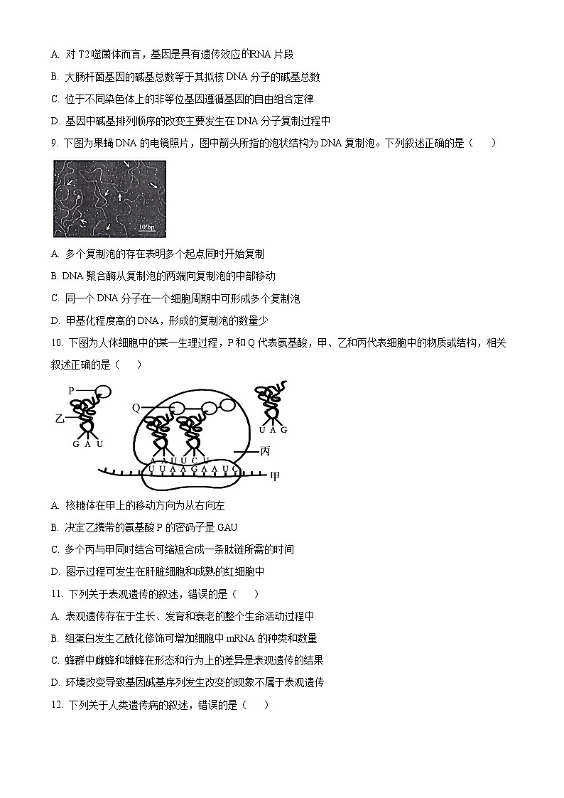2024镇江高一下学期6月期末考试生物含答案03