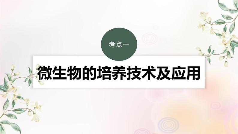 鲁湘辽新教材2024届高考生物一轮复习第十单元生物技术与工程第2课时微生物的培养技术及应用课件03