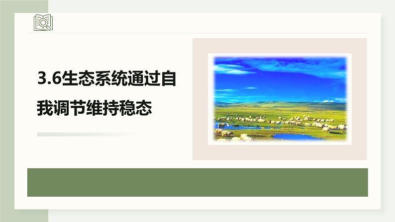 3.6生态系统通过自我调节维持稳态（教学课件）——高中生物学浙科版（2019）选择性必修二第1页