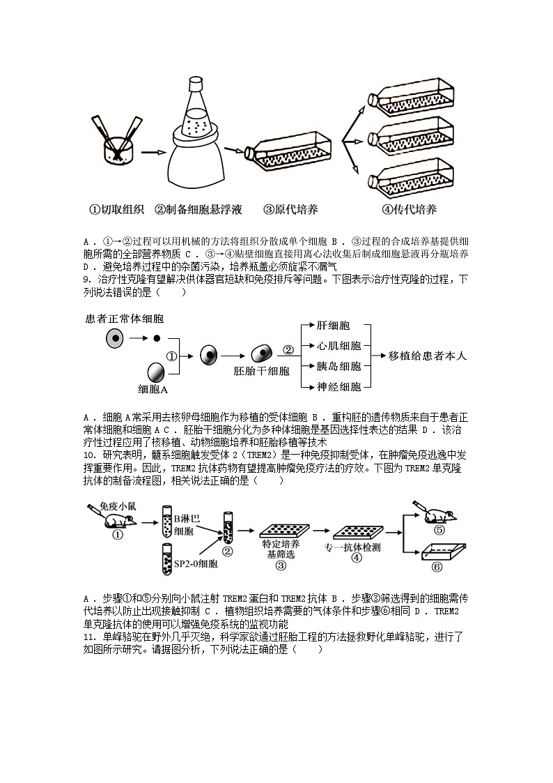 [生物]广东省深圳市福田区深圳市高级名校2023-2024学年高二下学期4月月考生物试题第3页