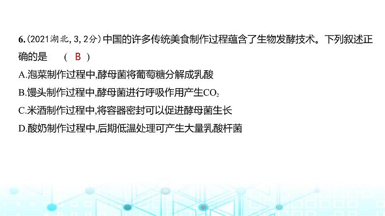 新高考生物总复习专题20发酵工程练习课件07