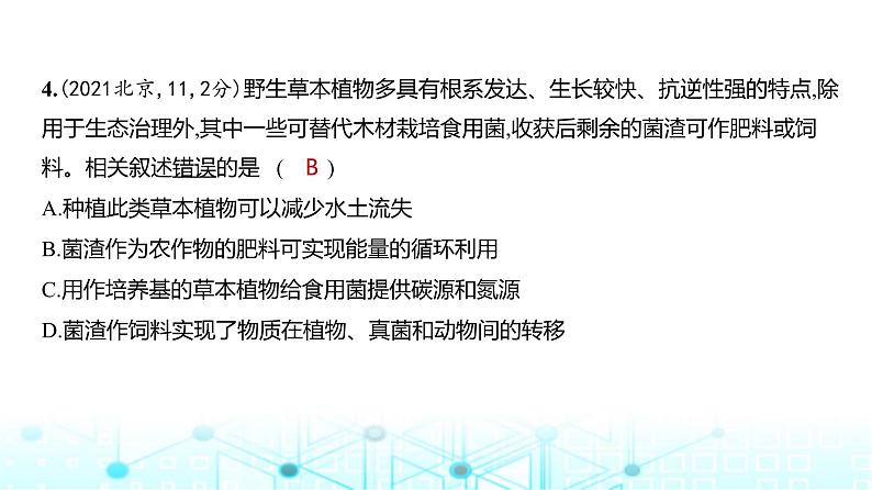 新高考生物总复习选择性必修2生物与环境阶段检测练练习课件第5页