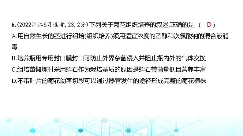 新高考生物总复习专题21细胞工程练习课件第7页