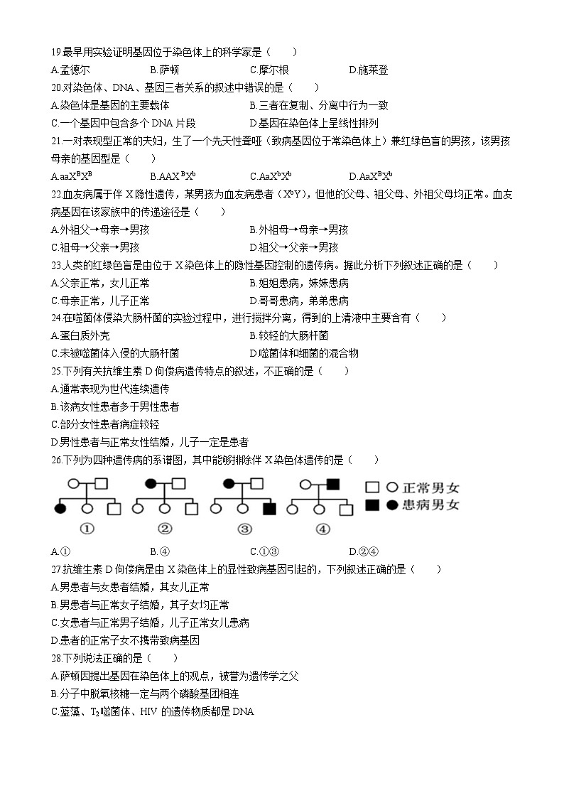 安徽省马鞍山中加双语学校2022-2023学年高一下学期期末考试生物试题第3页