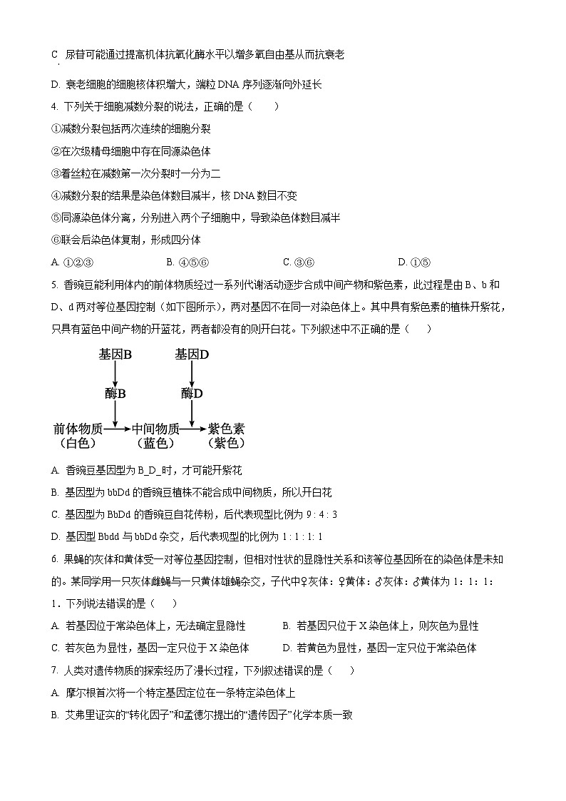 江西省重点中学协作体2023-2024学年高一下学期期末考试生物试题（Word版附解析）第2页
