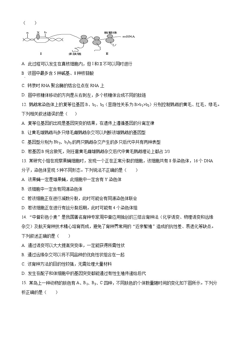 2024福州八县（）协作校高一下学期期末联考试题生物含解析03