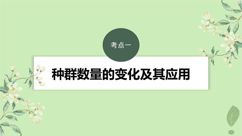 2024届高考生物一轮复习第九单元生物与环境第2课时种群数量的变化课件（苏教版）第3页