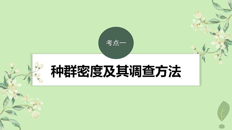 2024届高考生物一轮复习第九单元生物与环境第1课时种群的特征课件（苏教版）第3页