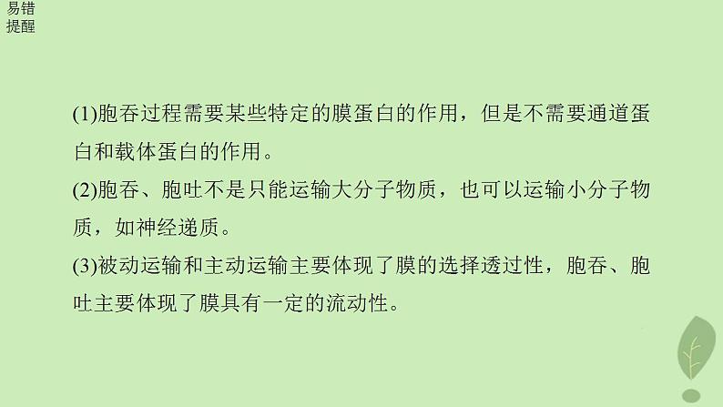 2024届高考生物一轮复习第二单元细胞的结构和生命活动第7课时物质出入细胞的方式及影响因素课件（苏教版）第5页