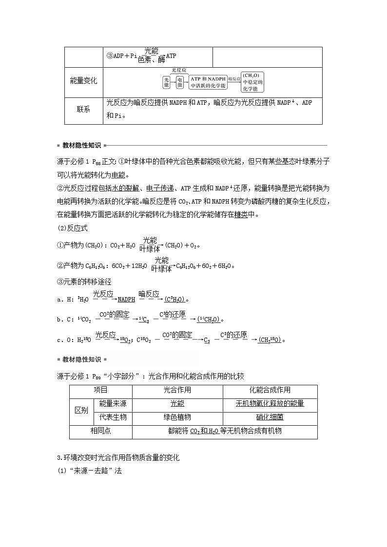2024届高考生物一轮复习教案第三单元细胞的能量供应和利用第4课时探索光合作用及其过程（苏教版）第2页