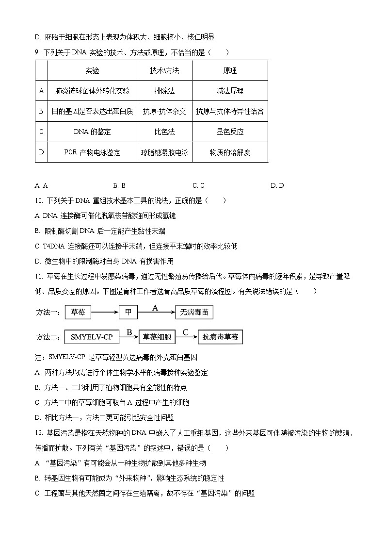 2024抚州高二下学期期末考试生物含解析03