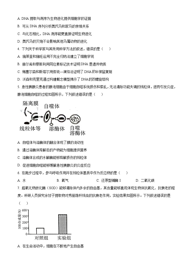广东省佛山市2023-2024学年高一下学期7月期末考试 生物试题 Word版含答案02