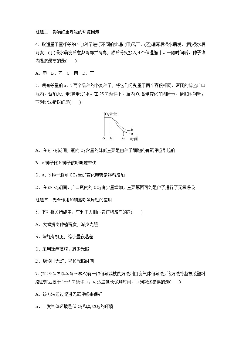 第3章 第4节 影响光合作用和细胞呼吸的环境因素  课时练（含答案）高中生物必修1（苏教版2019）02