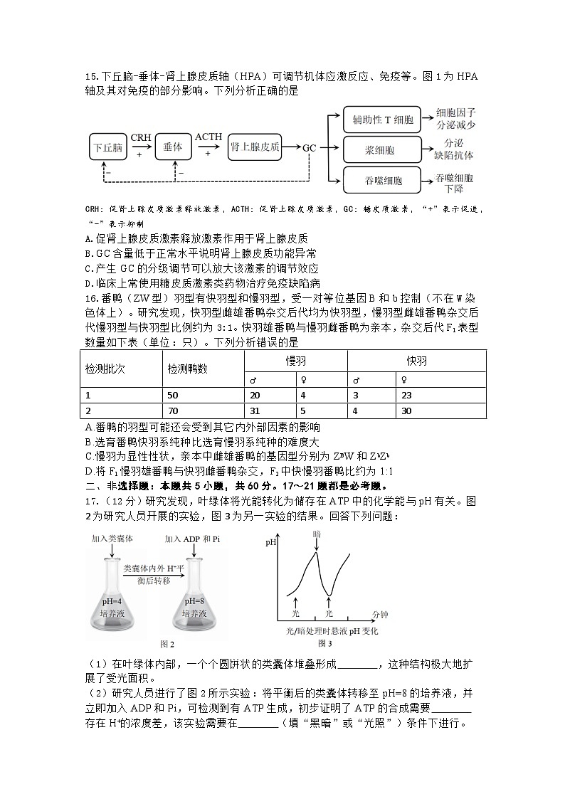 广东省深圳市2023-2024学年高二下学期第一次调研考试生物试题第3页