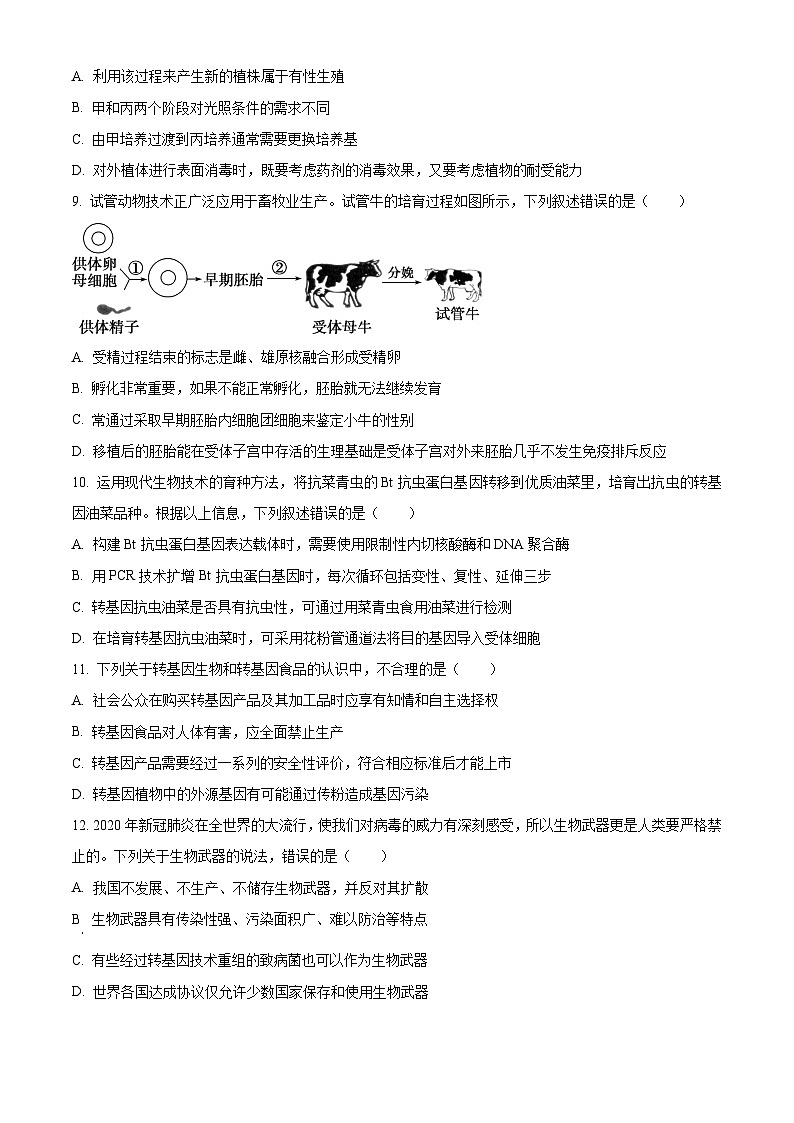 2024玉林高二下学期7月期末考试生物含解析第3页