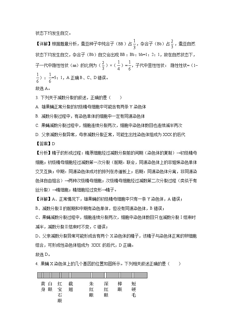 [生物][期末]黑龙江省鸡西市2023-2024学年高一下学期期末质量监测考试试卷(解析版)02