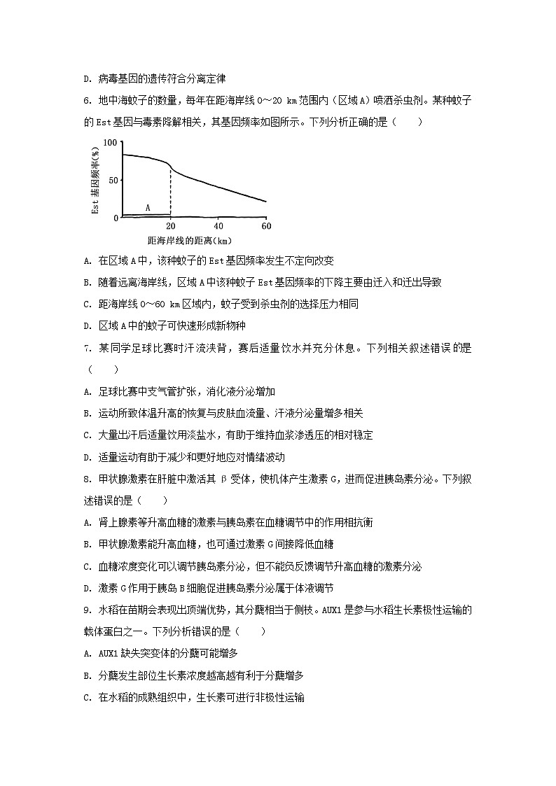 2024年河北学考选择性考试生物真题及答案02