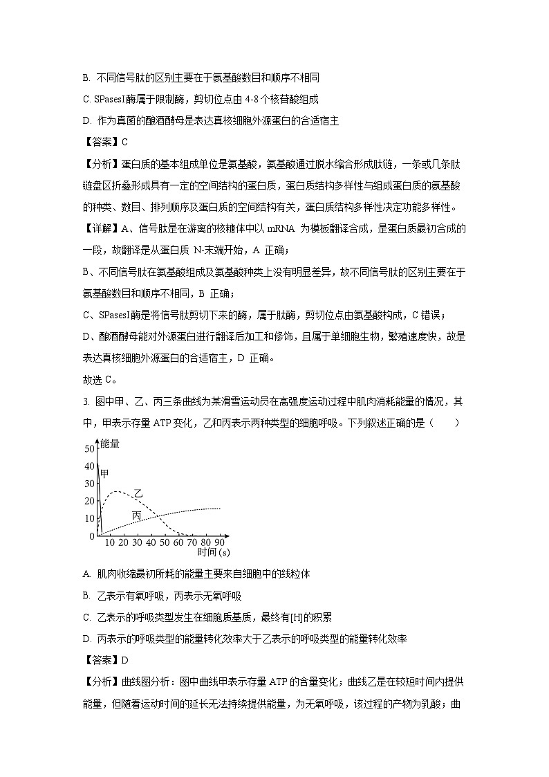 [生物][期末]河南省鹤壁市高中2023-2024学年高二下学期期末考试试题(解析版)02