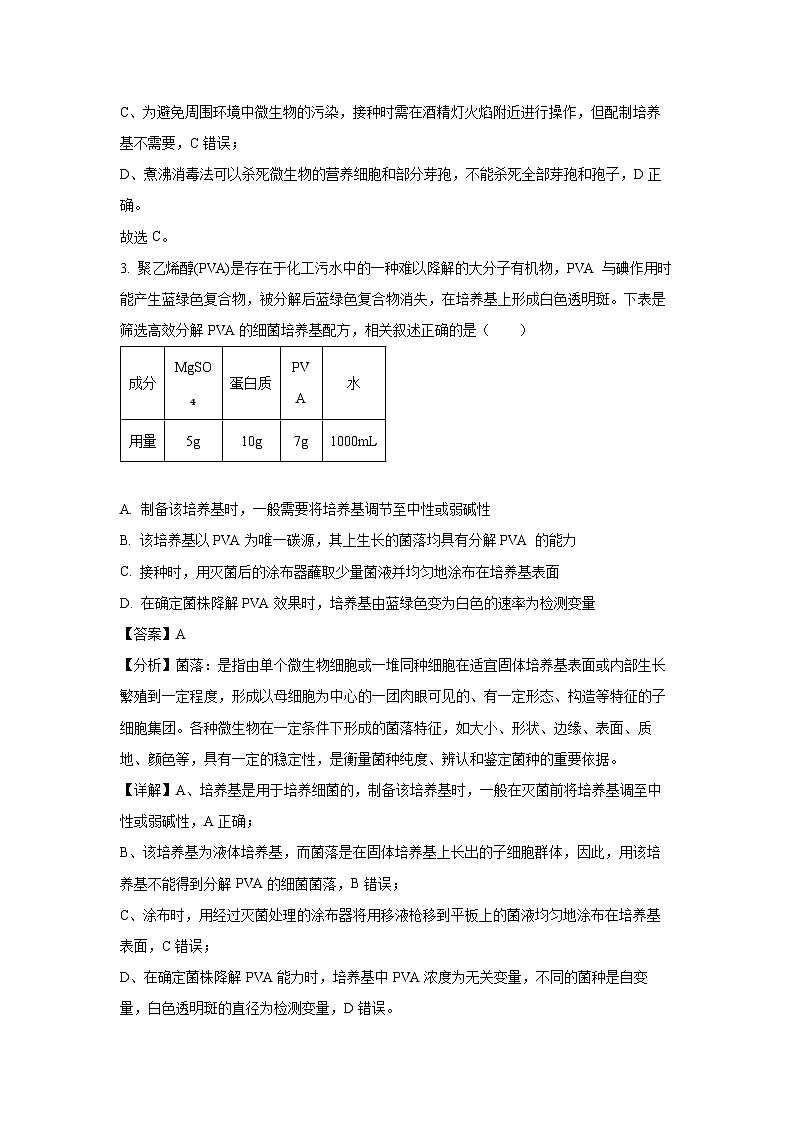 [生物][期末]北京大兴区2023-2024学年高二下学期期末试题(解析版)02