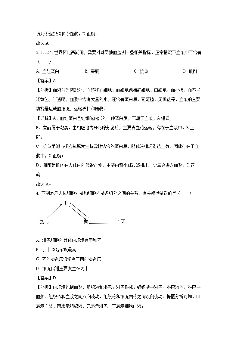 [生物]重庆市缙云教育2023-2024学年高二上学期9月月考试题(解析版)第2页