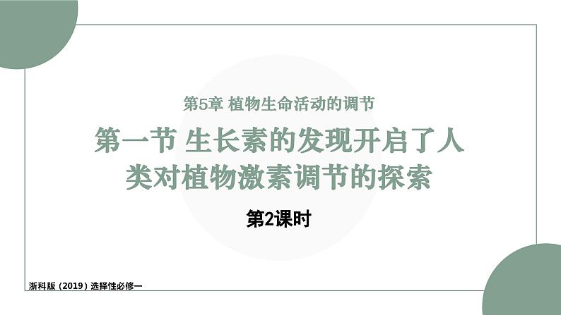 5.1生长素的发现开启了人类对植物激素调节的探索（2）（教学课件）——高中生物学浙科版（2019）选择性必修一01