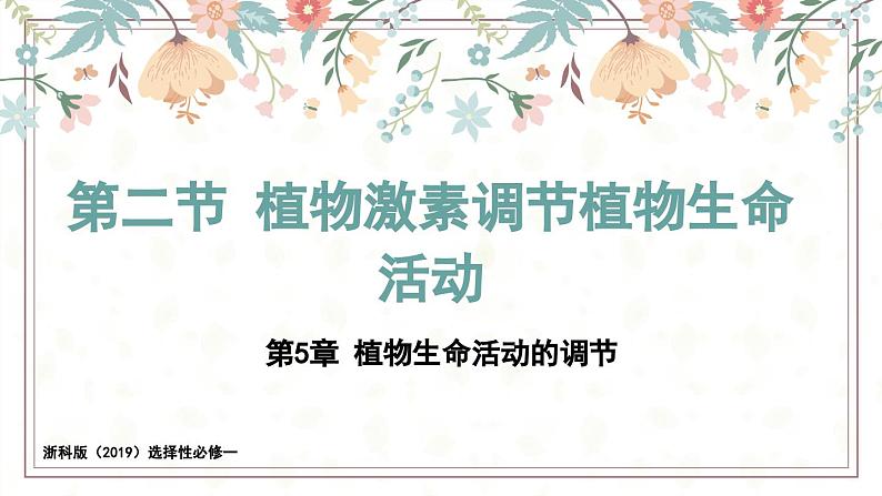 5.2植物激素调节植物生命活动（教学课件）——高中生物学浙科版（2019）选择性必修一01