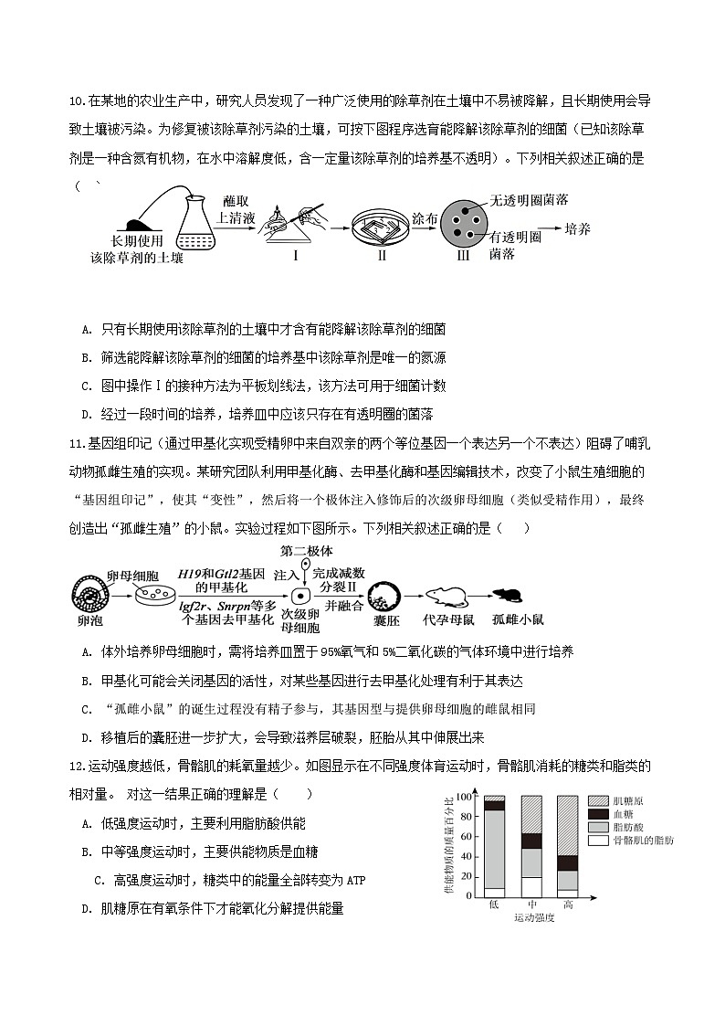 福建省泉州晋江市五校2023-2024学年高二下学期期末联考生物试题03