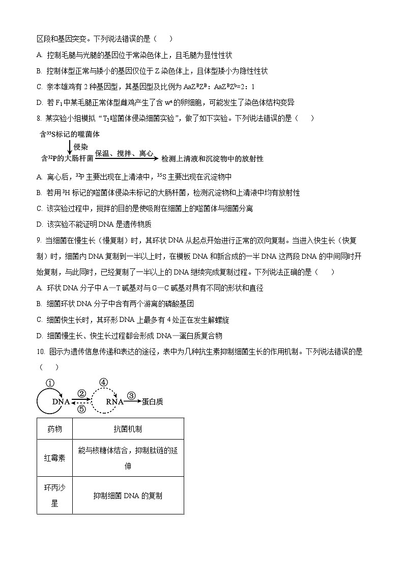 2024菏泽高一下学期7月期末考试生物含解析03