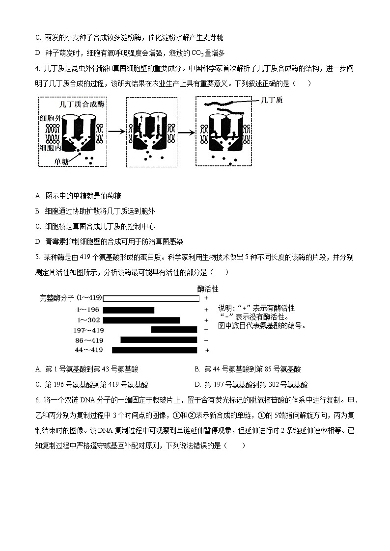 湖北省荆州市沙市区湖北省沙市中学2023-2024学年高三下学期7月月考生物试题02