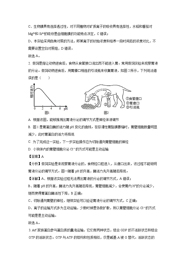 [生物][一模]2024届辽宁省教研教改联合体高考一模试卷(解析版)02